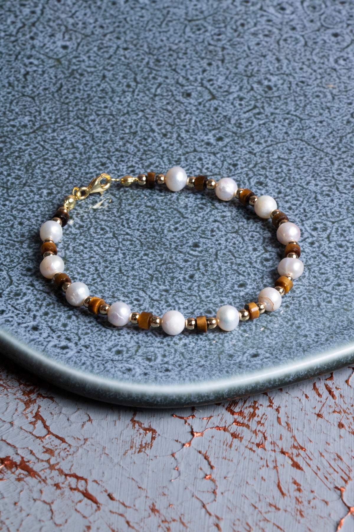 İnci &amp; Kaplan Gözü Bileklik