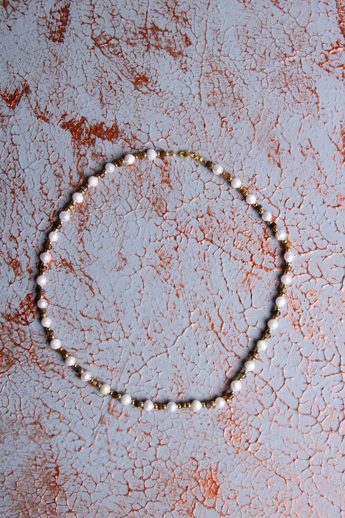 İnci &amp; Kaplan Gözü Kolye