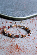 Jasper &amp; Hematit Makrome Bileklik