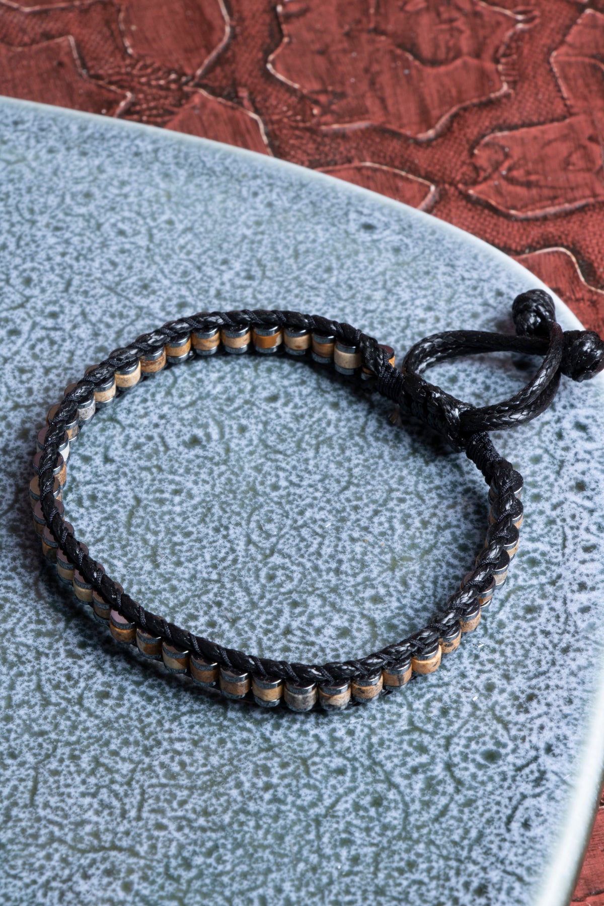 Jasper &amp; Hematit Özel Tasarım Makrome Bileklik