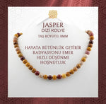 Jasper 8 mm Dizi Doğal Taş Kolye
