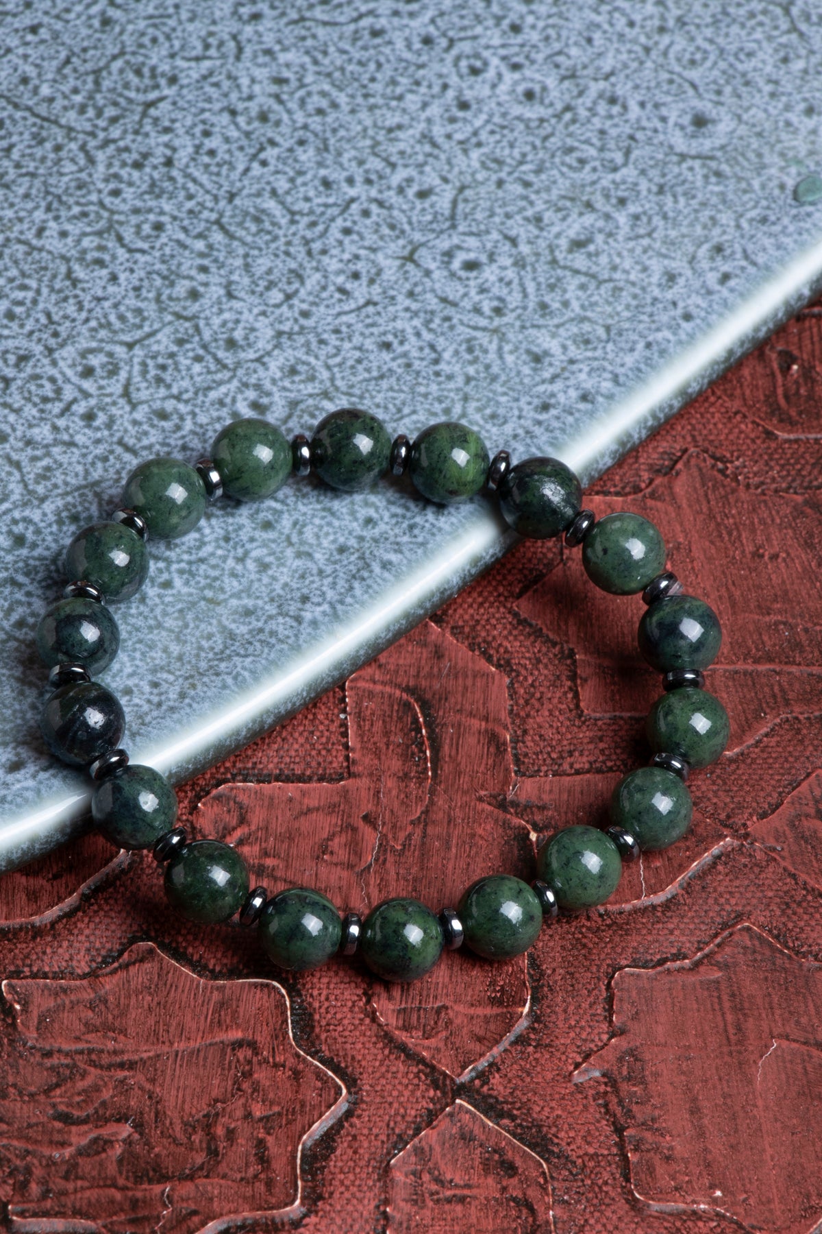 Kanada Yeşim &amp; Hematit Bileklik