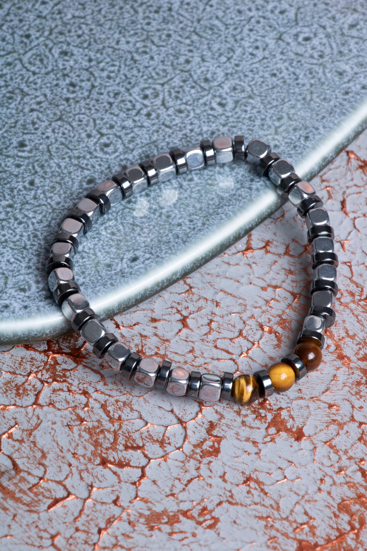 Kaplan Gözü &amp; Hematit Bileklik