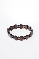 Kaplan Gözü &amp; Hematit Geniş Kesim Bileklik