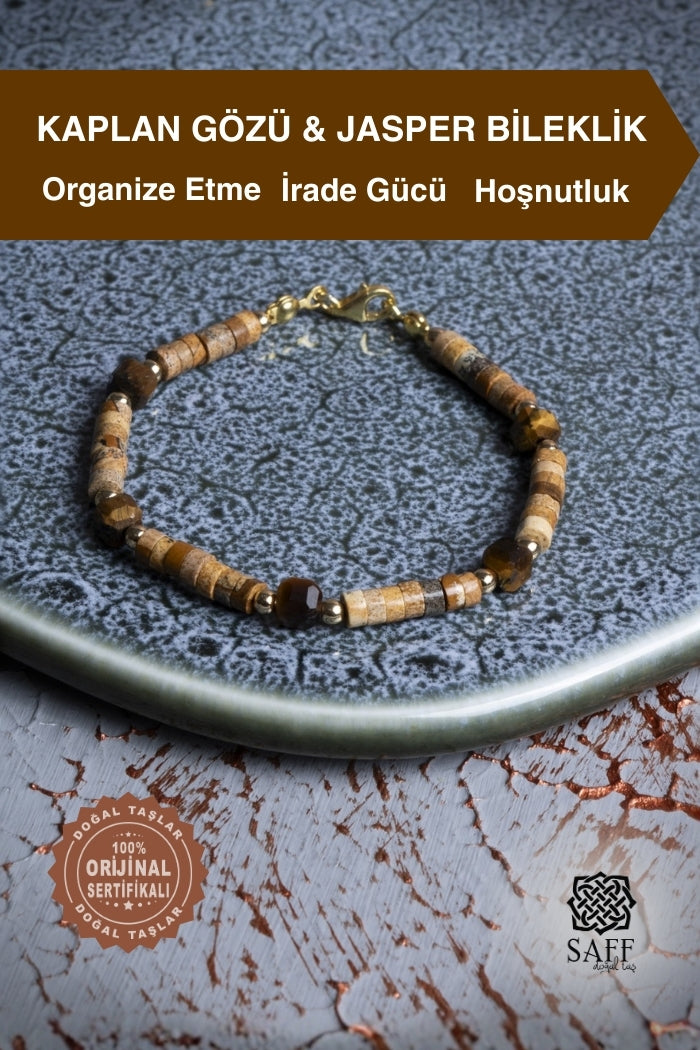 Kaplan Gözü &amp; Jasper Bileklik