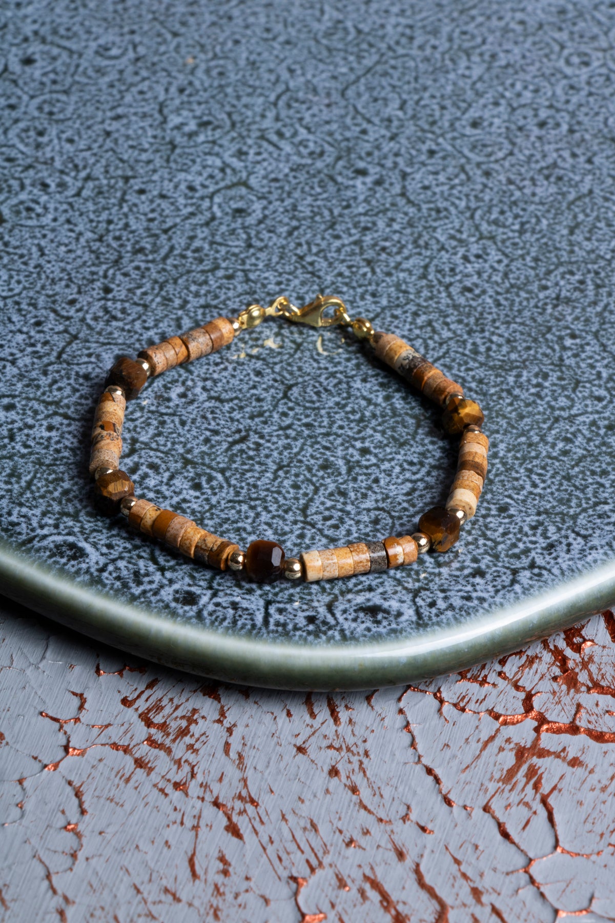 Kaplan Gözü &amp; Jasper Bileklik