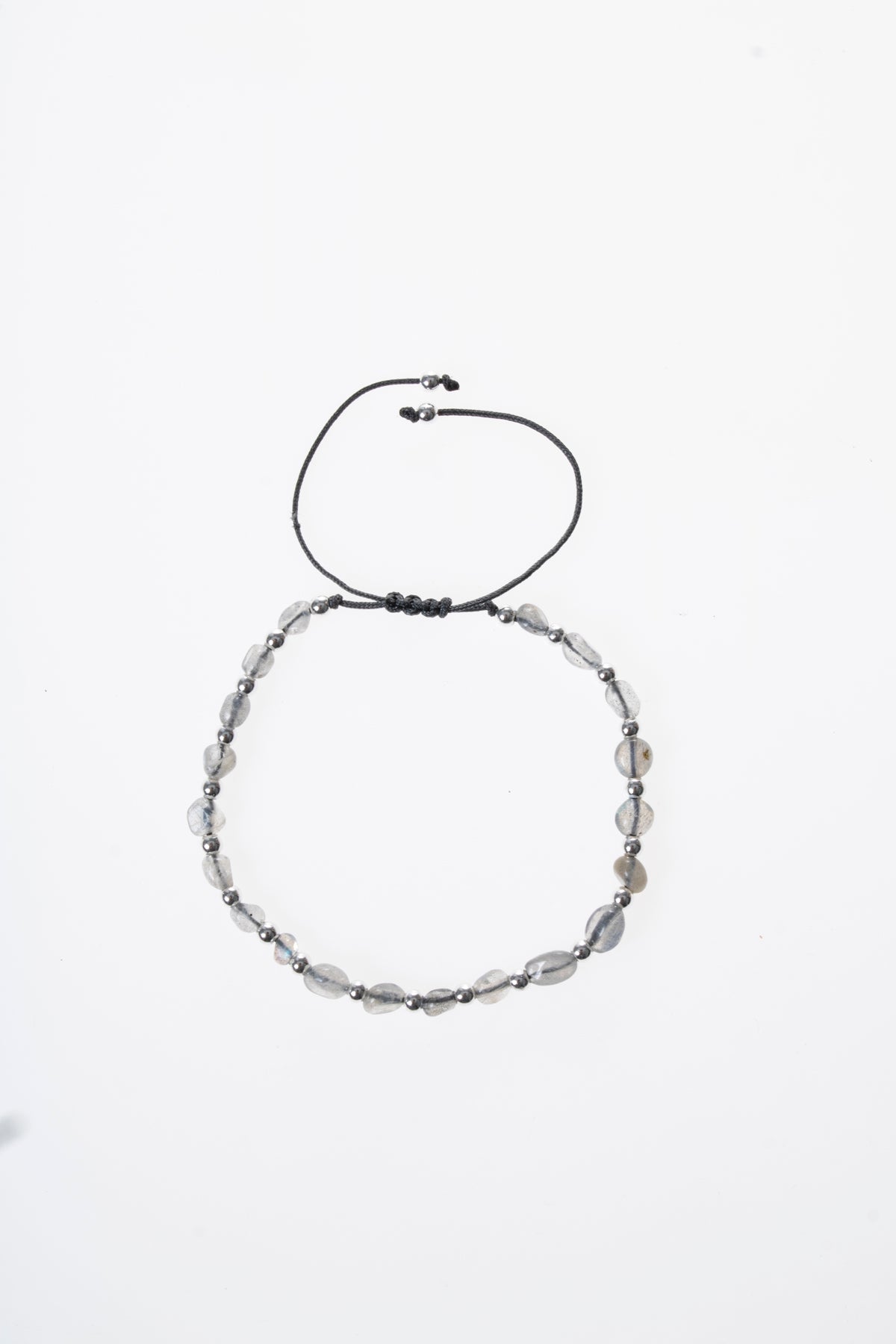 Labradorit &amp; Hematit Makrome Bileklik