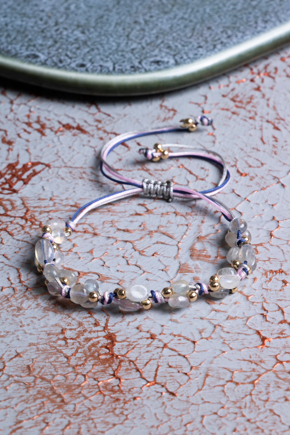 Labrodorit A Kalite Natürel Taşlar Makrome Bileklik