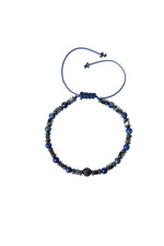 Lapis Lazuli &amp; Hematit &amp; Zirkon Aparat Doğal Taş Makrome Bileklik