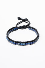 Lapis Lazuli &amp; Hematit Özel Tasarım Makrome Bileklik
