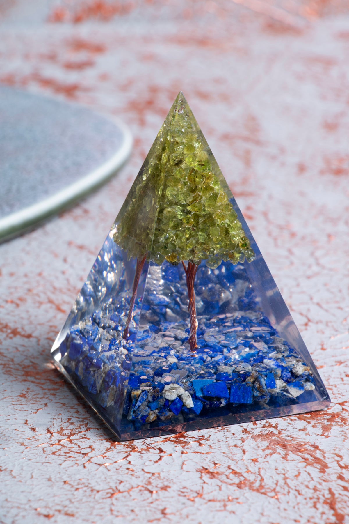 Lapis Lazuli &amp; Zebercet Ağaçlı Piramit