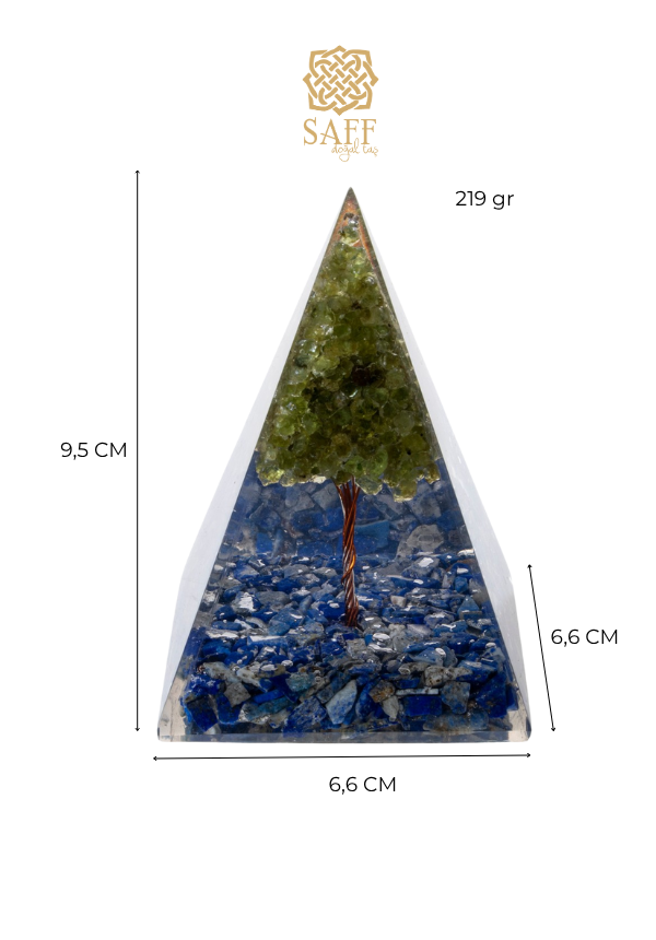 Lapis Lazuli &amp; Zebercet Ağaçlı Piramit