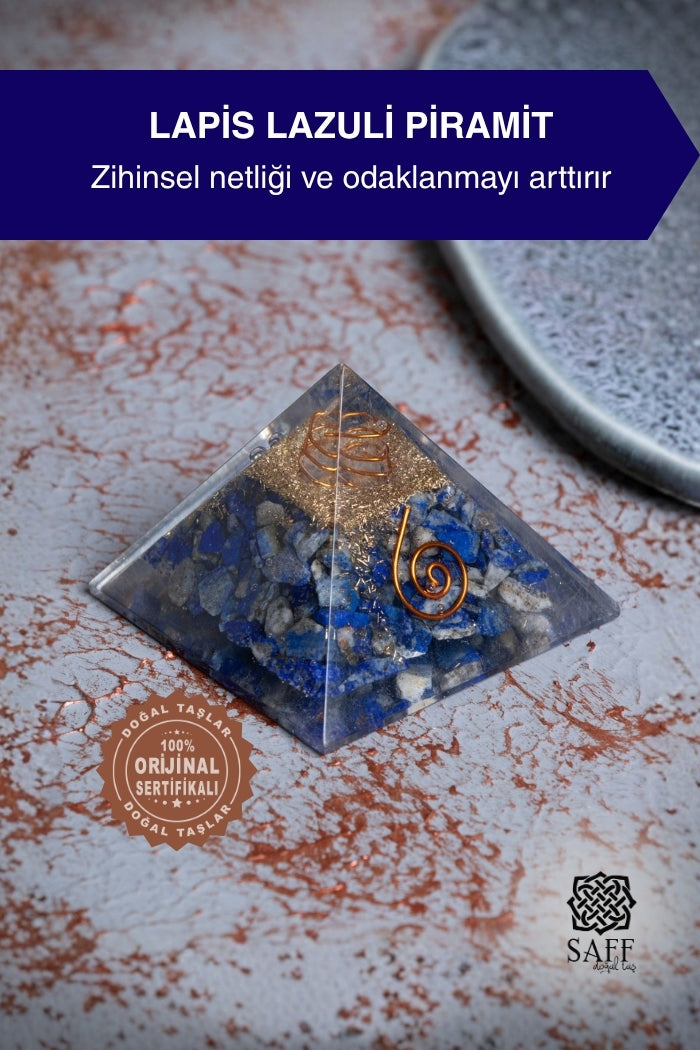 Sertifikalı Lapis lazuli Piramit