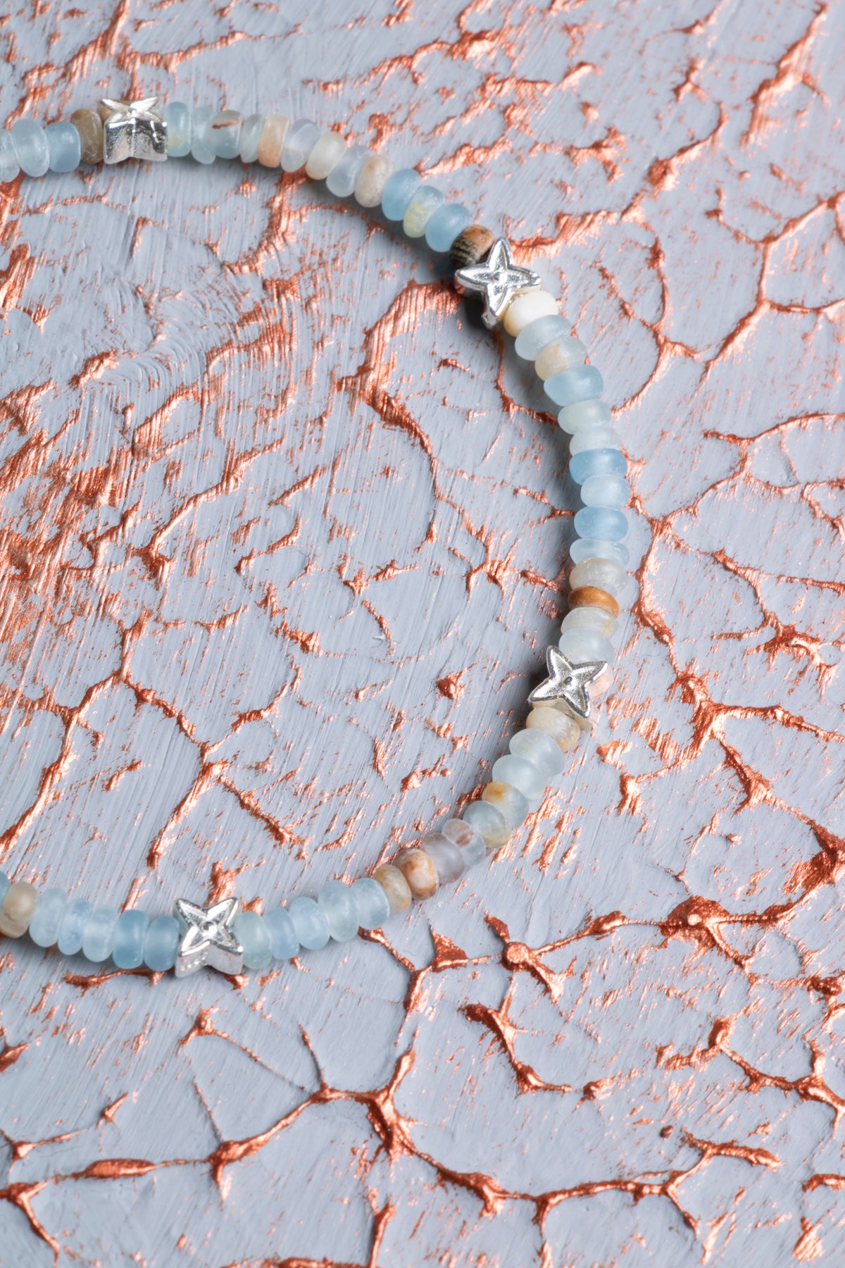 Mavi Kalsit &amp; Gümüş Kapama Bileklik