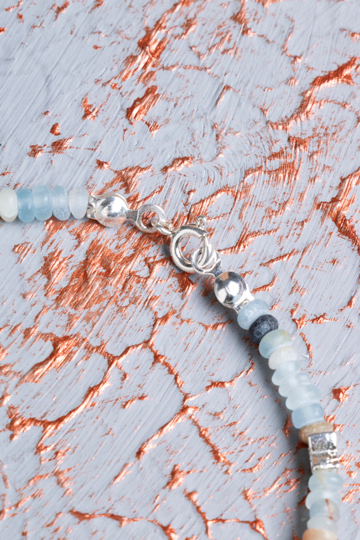 Mavi Kalsit &amp; Gümüş Kapama Bileklik