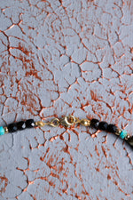 Obsidyen &amp; Turkuaz Kolye