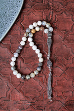 Serifikalı 8 mm Opal 925 Ayar Gümüş Tesbih