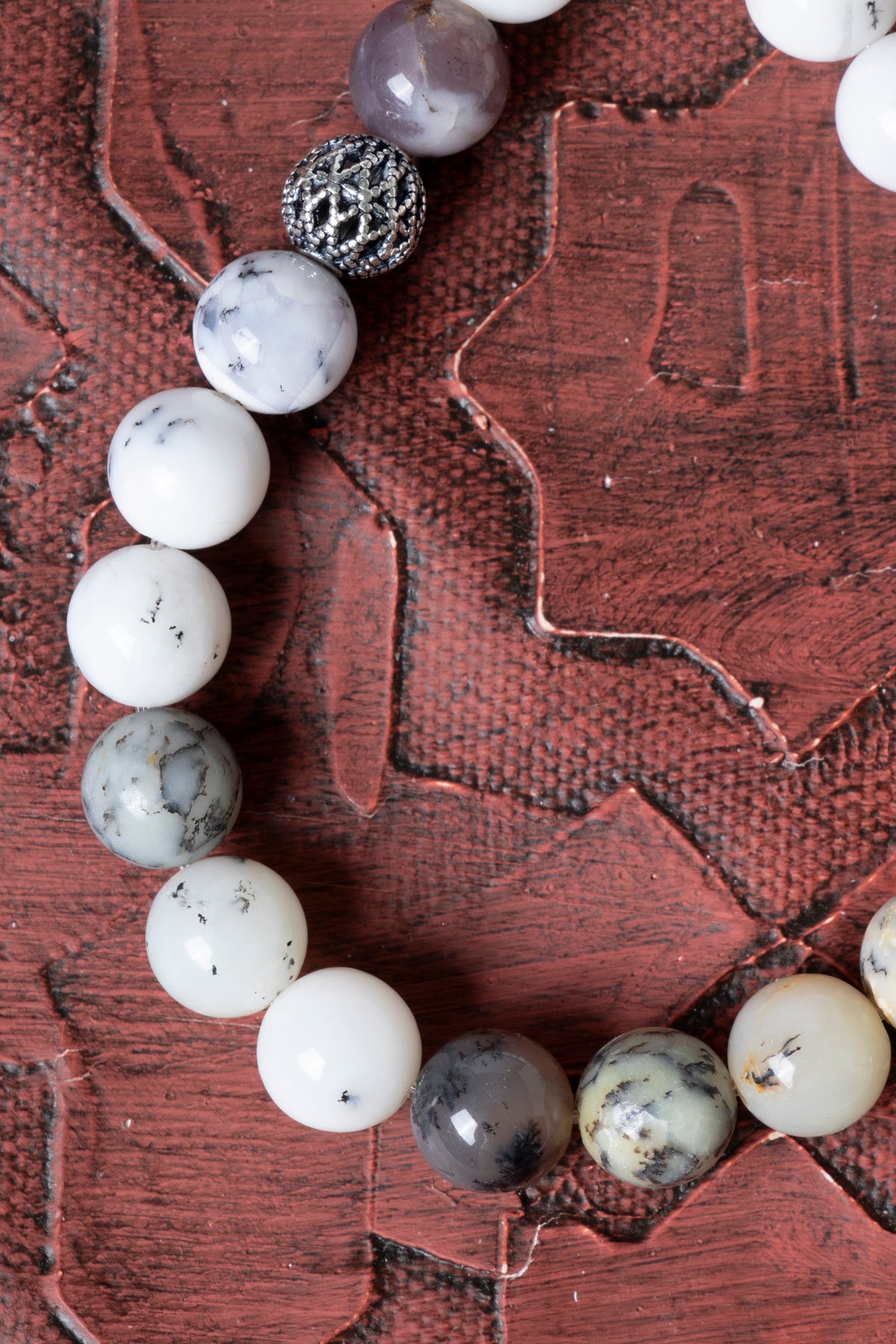 Serifikalı 8 mm Opal 925 Ayar Gümüş Tesbih