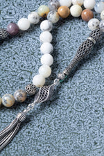 Serifikalı 8 mm Opal 925 Ayar Gümüş Tesbih