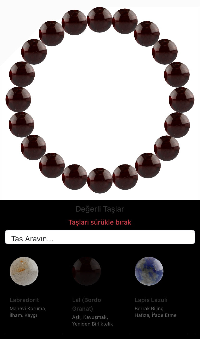 Özel Tasarım Elastik Misineli - 20 Taş - Özel Tasarım Görseli