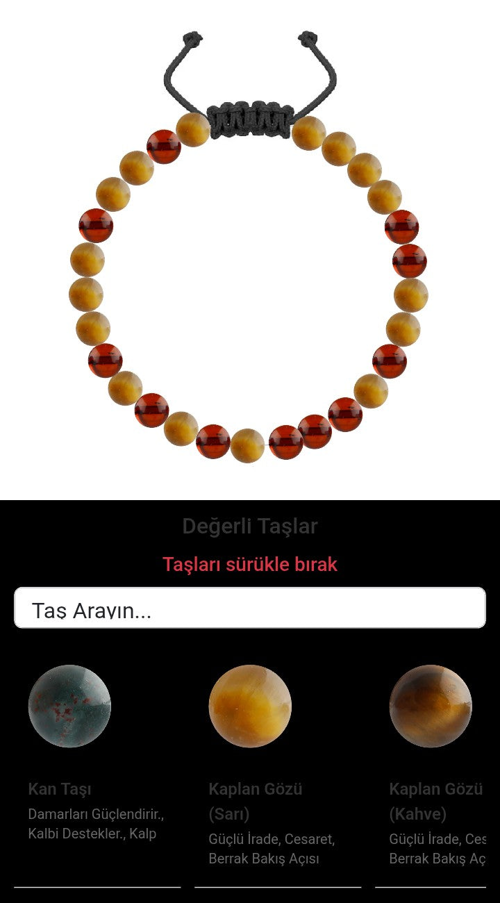 Özel Tasarım Merdiven Kapama Bileklik - 27 Taş - Özel Tasarım Görseli