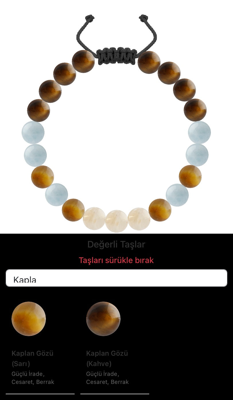 Özel Tasarım Merdiven Kapama Bileklik - 21 Taş - Özel Tasarım Görseli