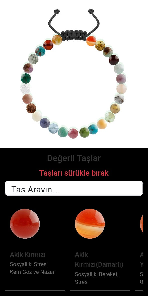 Özel Tasarım Merdiven Kapama Bileklik - 27 Taş - Özel Tasarım Görseli