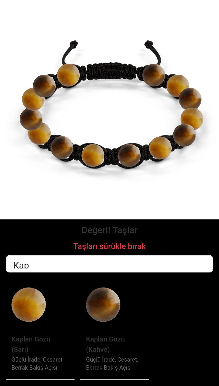 Özel Tasarım Makrome Bileklik - 14 Taş - Özel Tasarım Görseli