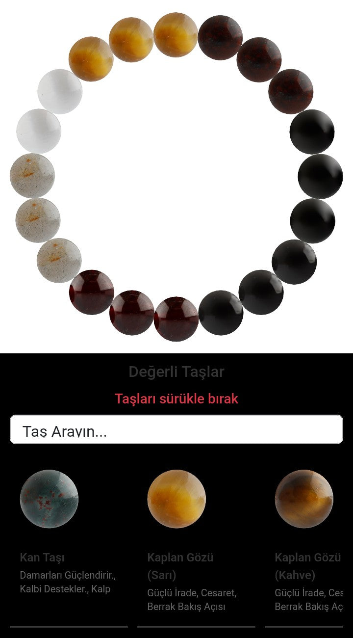 Özel Tasarım Elastik Misineli - 20 Taş - Özel Tasarım Görseli