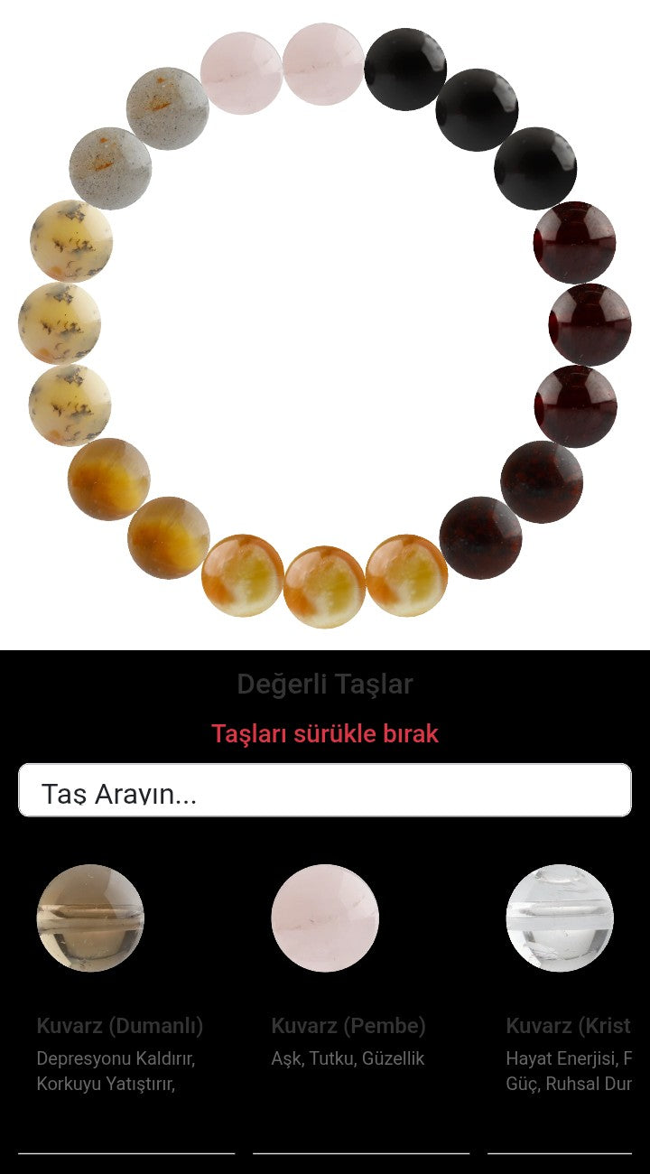 Özel Tasarım Elastik Misineli - 20 Taş - Özel Tasarım Görseli
