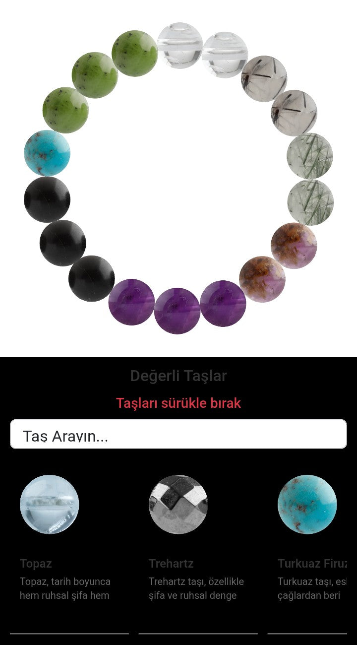 Özel Tasarım Elastik Misineli - 18 Taş - Özel Tasarım Görseli