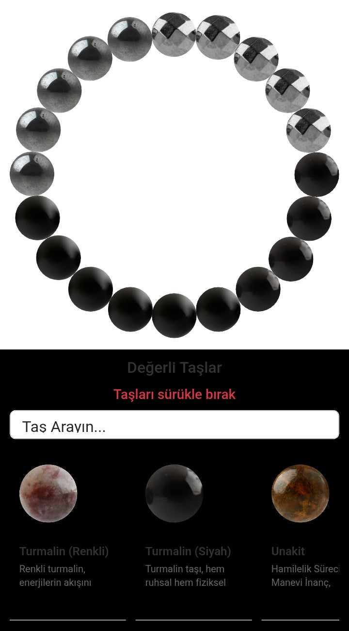 Özel Tasarım Elastik Misineli - 20 Taş - Özel Tasarım Görseli