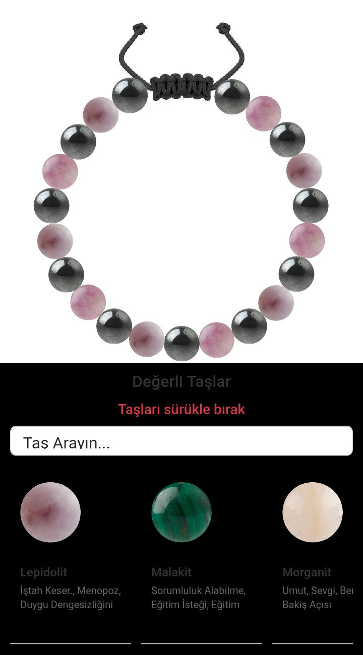 Özel Tasarım Merdiven Kapama Bileklik - 21 Taş - Özel Tasarım Görseli