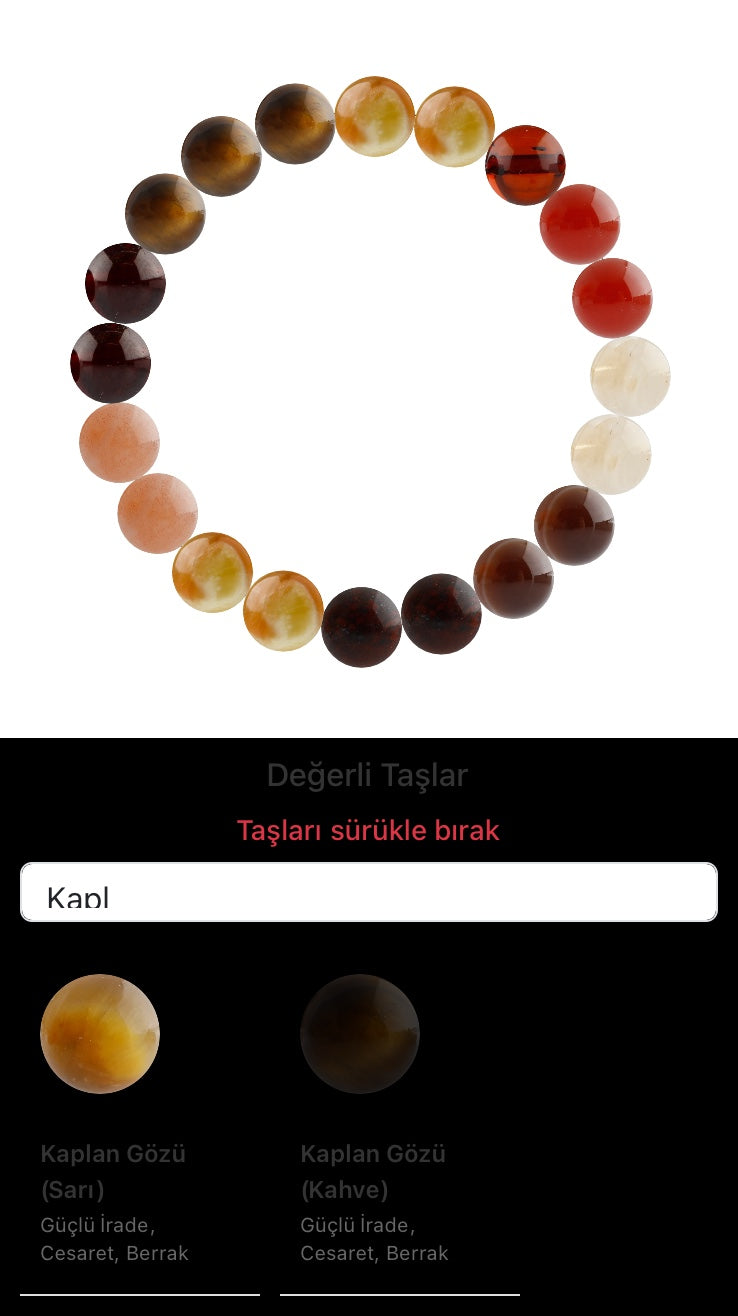 Özel Tasarım Elastik Misineli - 20 Taş - Özel Tasarım Görseli