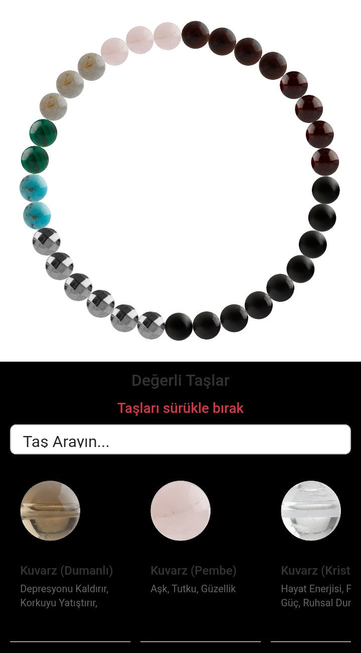 Özel Tasarım Elastik Misineli - 33 Taş - Özel Tasarım Görseli
