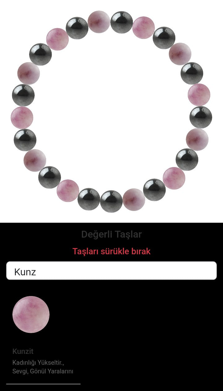 Özel Tasarım Elastik Misineli - 25 Taş - Özel Tasarım Görseli
