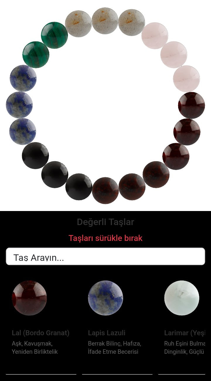 Özel Tasarım Elastik Misineli - 20 Taş - Özel Tasarım Görseli