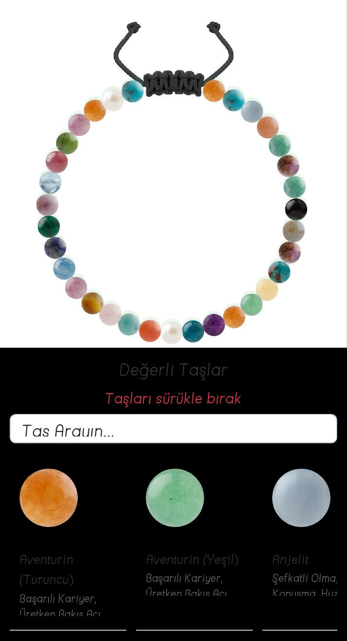 Özel Tasarım Merdiven Kapama Bileklik - 33 Taş - Özel Tasarım Görseli