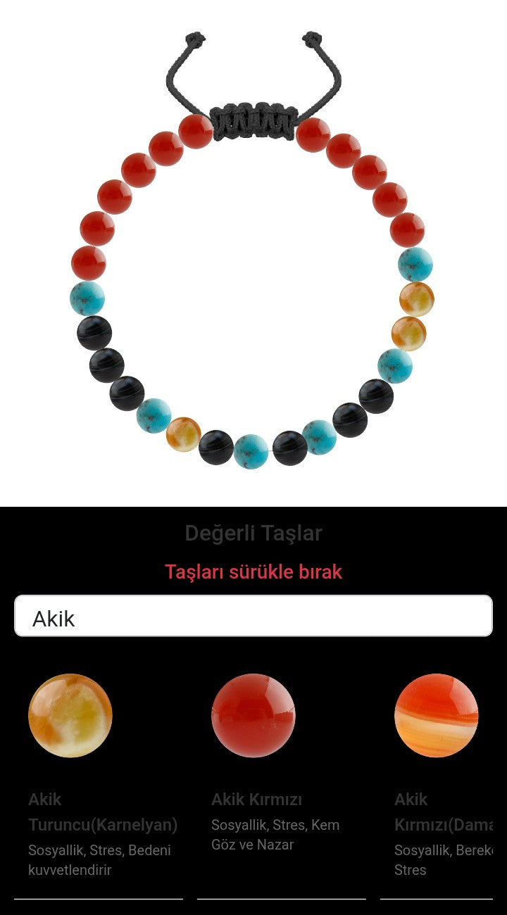 Özel Tasarım Merdiven Kapama Bileklik - 27 Taş - Özel Tasarım Görseli