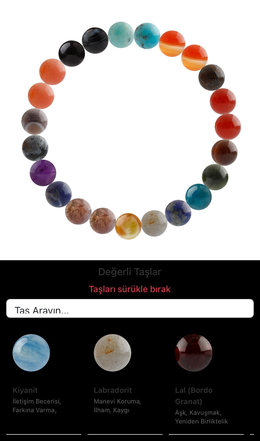 Özel Tasarım Elastik Misineli - 23 Taş - Özel Tasarım Görseli