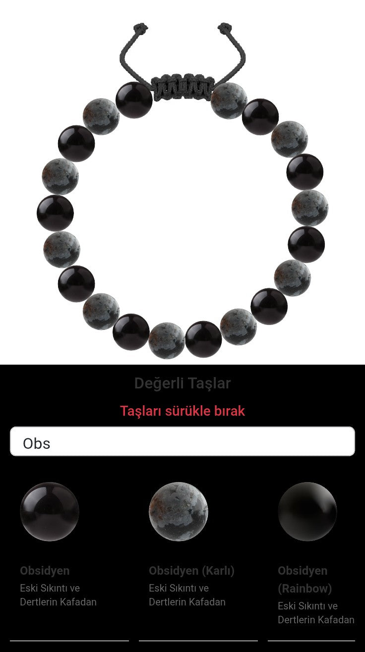 Özel Tasarım Merdiven Kapama Bileklik - 20 Taş - Özel Tasarım Görseli