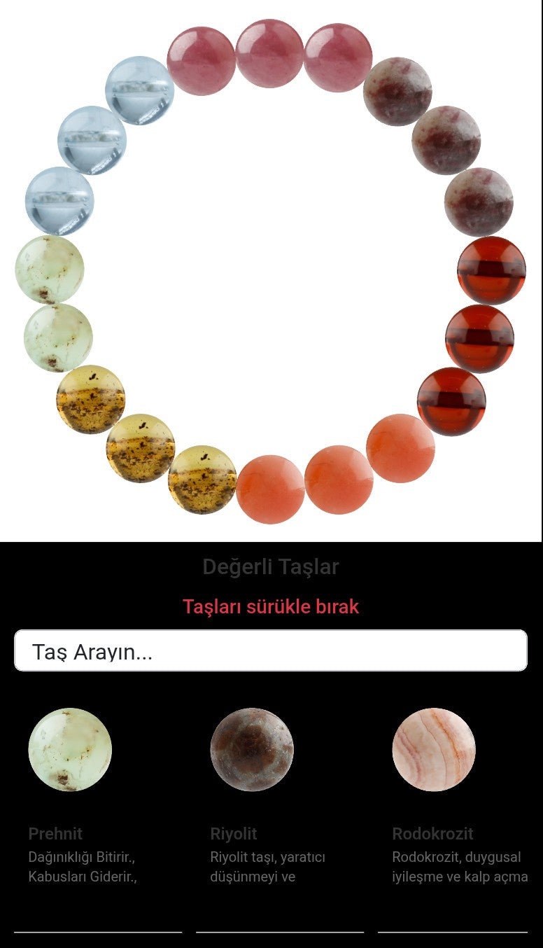 Özel Tasarım Elastik Misineli - 20 Taş - Özel Tasarım Görseli