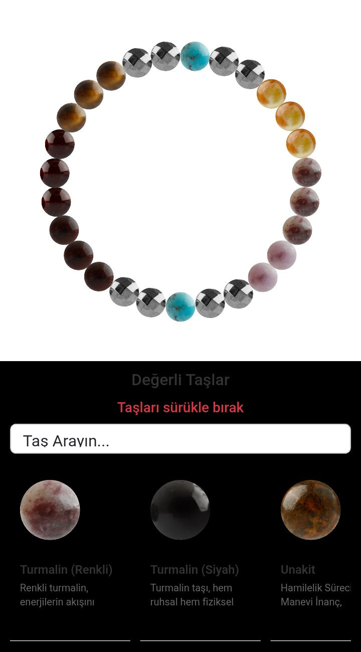 Özel Tasarım Elastik Misineli - 27 Taş - Özel Tasarım Görseli