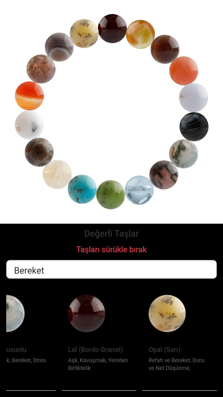 Özel Tasarım Elastik Misineli - 18 Taş - Özel Tasarım Görseli