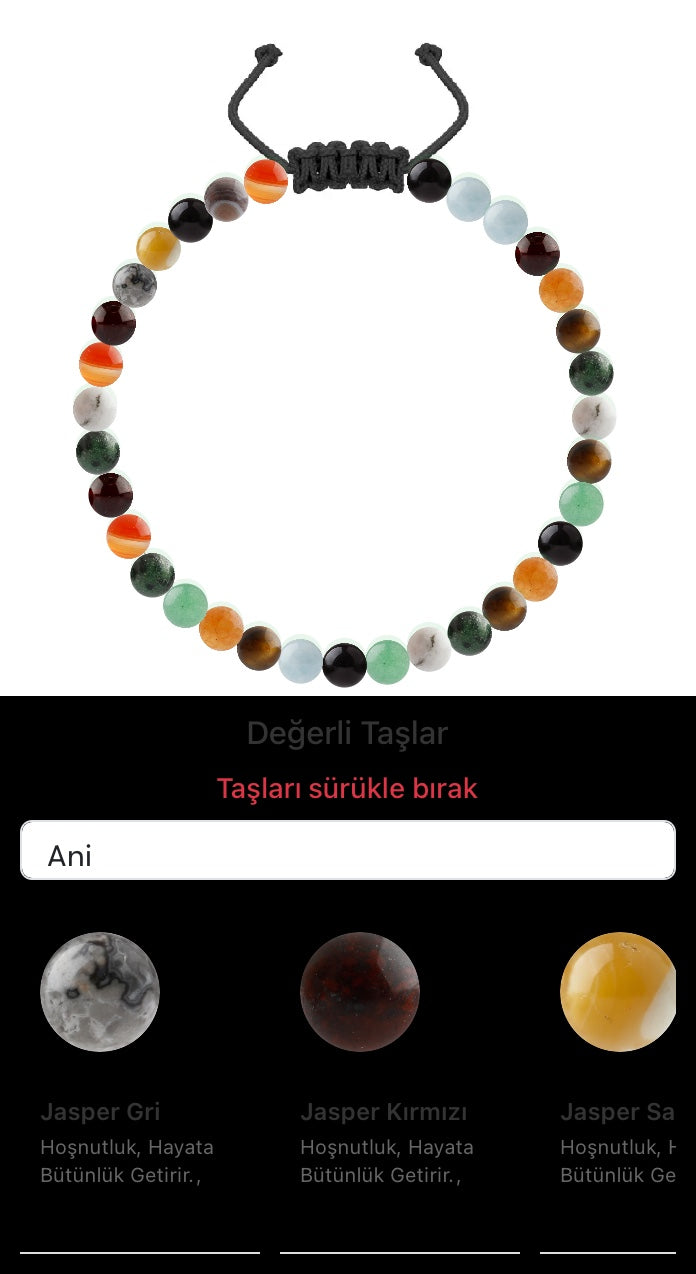 Özel Tasarım Merdiven Kapama Bileklik - 33 Taş - Özel Tasarım Görseli
