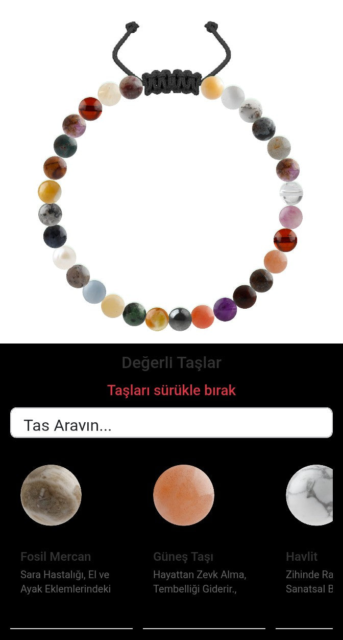 Özel Tasarım Merdiven Kapama Bileklik - 30 Taş - Özel Tasarım Görseli