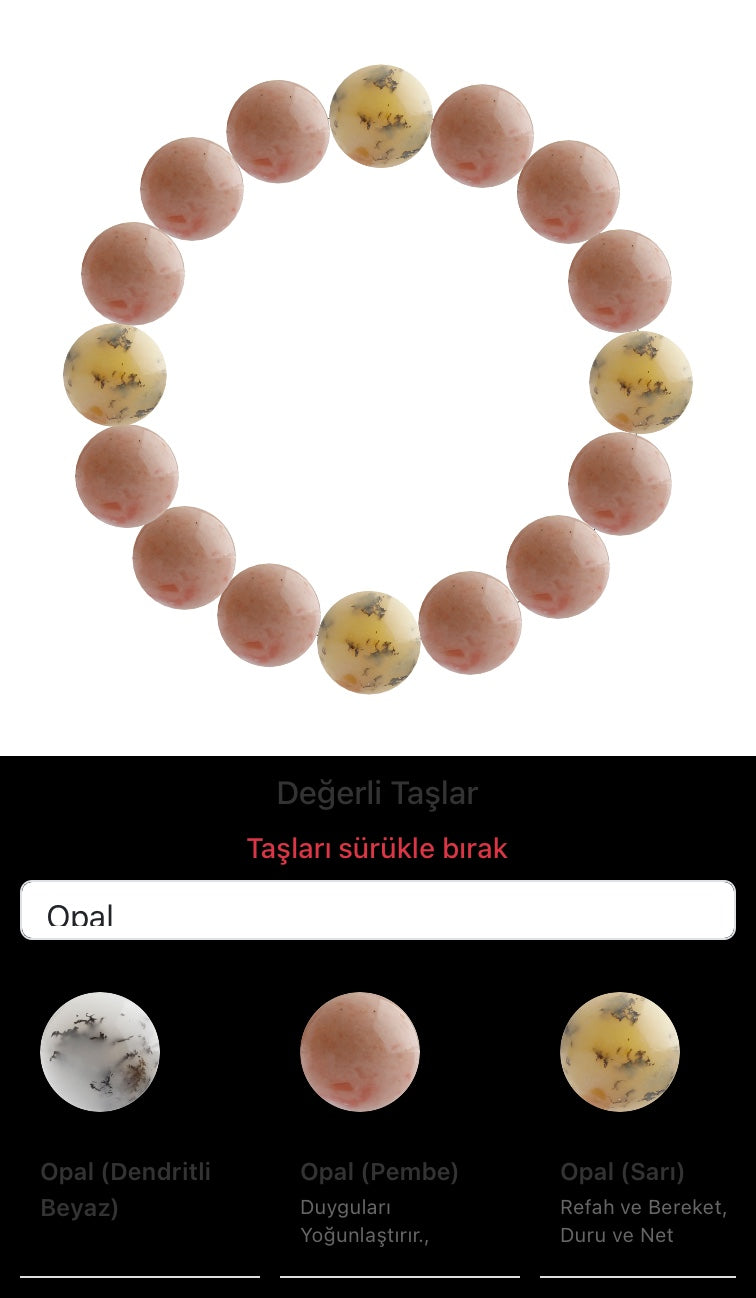 Özel Tasarım Elastik Misineli - 16 Taş - Özel Tasarım Görseli