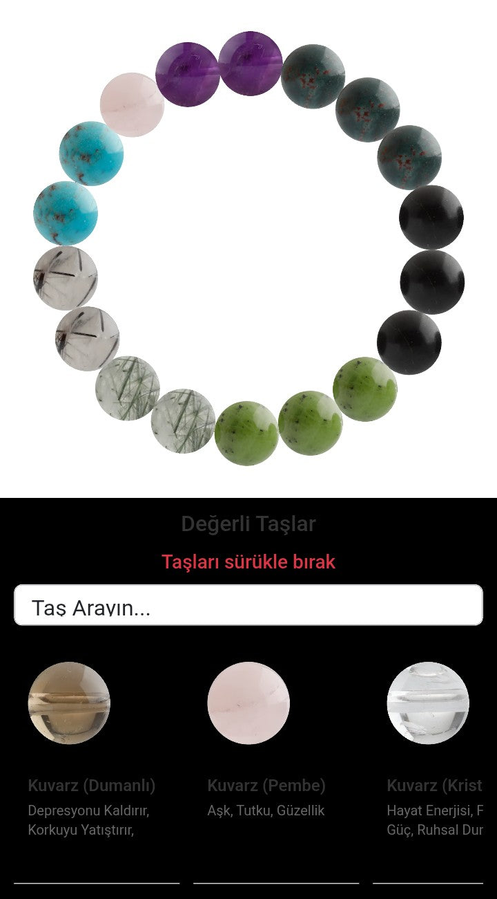 Özel Tasarım Elastik Misineli - 18 Taş - Özel Tasarım Görseli