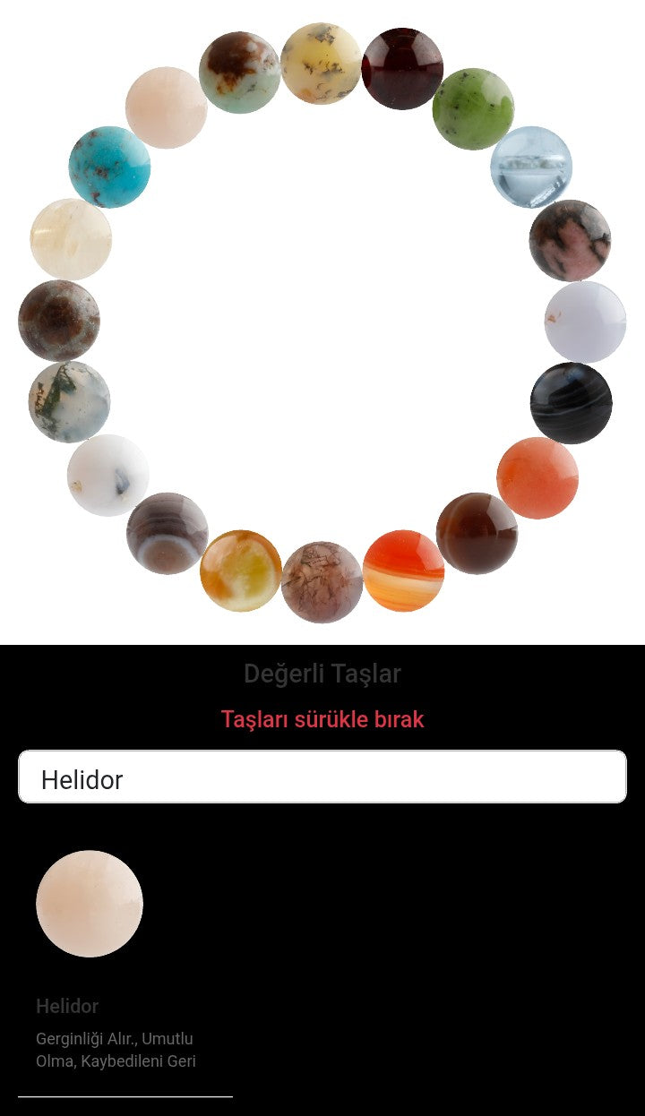 Özel Tasarım Elastik Misineli - 20 Taş - Özel Tasarım Görseli