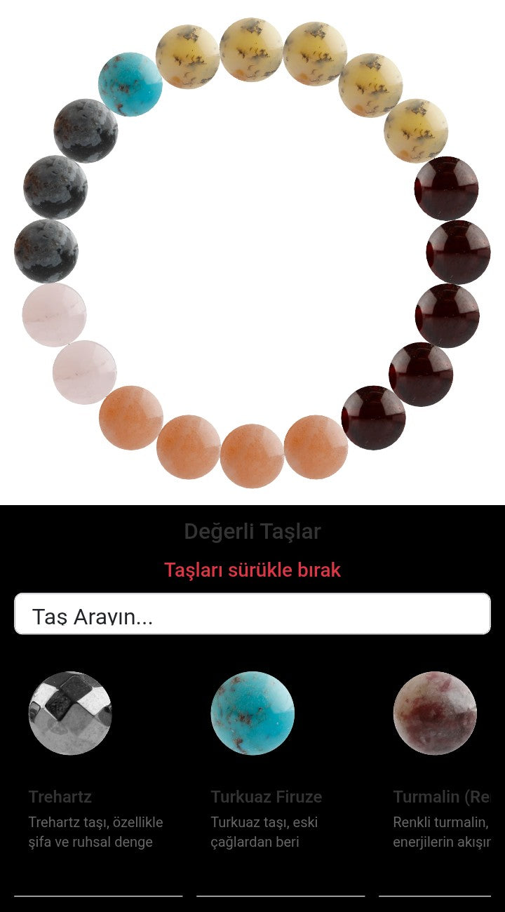 Özel Tasarım Elastik Misineli - 20 Taş - Özel Tasarım Görseli